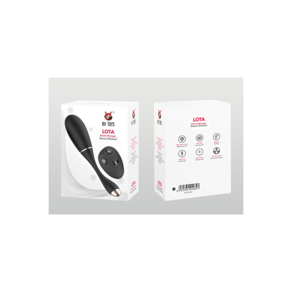 Œuf vibrant télécommandé USB noir avec option commande vocale LOLA-S 